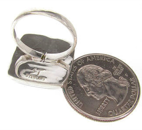 Southwest Turquoise Silver Jewelry Ring Size 5-3/4 MW63753