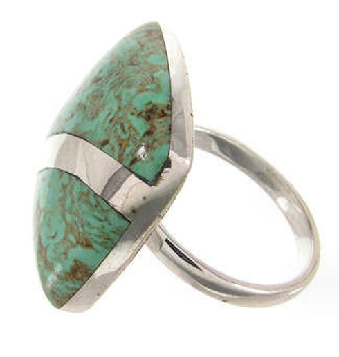 Southwest Sterling Silver Turquoise Jewelry Ring Size 4-3/4 MW63761