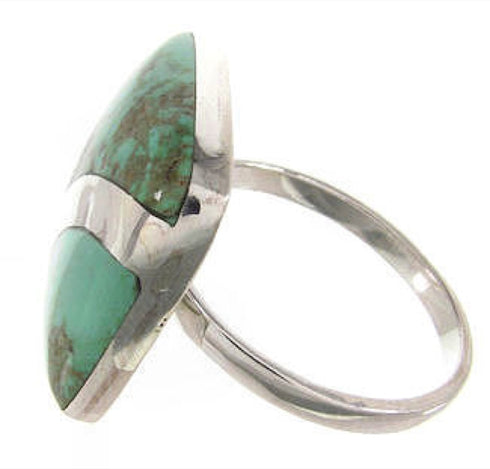 Turquoise Southwest Silver Jewelry Ring Size 8-1/4 MW63798