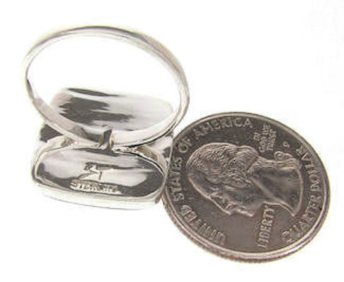 Turquoise Southwest Silver Jewelry Ring Size 8-1/4 MW63798