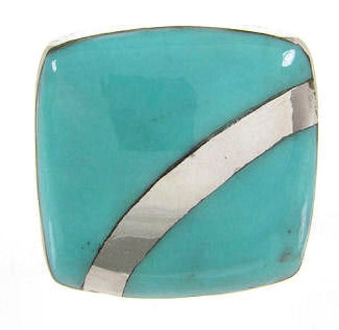Sterling Silver Jewelry Southwest Turquoise Ring Size 5-1/4 MW63830