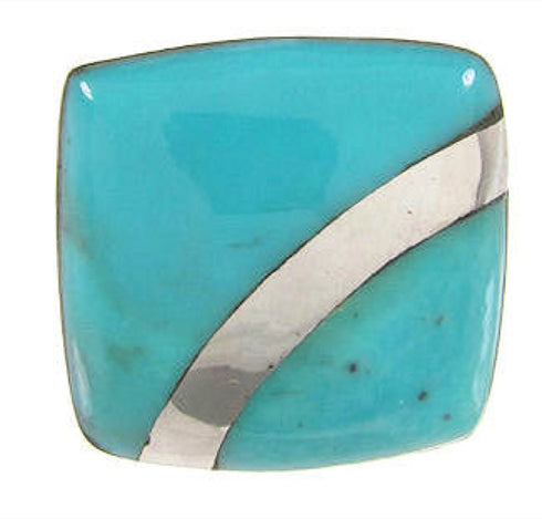 Silver Jewelry Southwest Turquoise Ring Size 8-3/4 MW63841