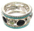 Multicolor Silver Jewelry Stackable Ring Set Size 7-1/4 BW64242