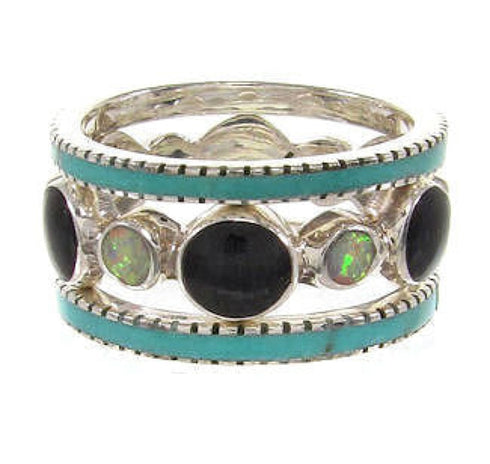 Multicolor Southwestern Jewelry Stackable Ring Set Size 6-3/4 BW64261