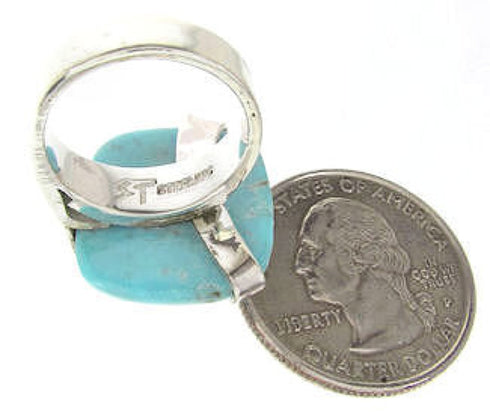 Sterling Silver Turquoise Ring Southwest Jewelry Size 5-1/4 IS61348