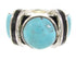 Southwestern Sterling Silver Turquoise Jet Ring Size 6-1/4 BW62616
