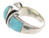 Southwestern Sterling Silver Turquoise Jet Ring Size 6-1/4 BW62616