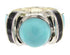 Turquoise And Jet Southwestern Jewelry Ring Size 5-1/2 BW62656