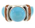 Southwestern Turquoise And Apple Coral Jewelry Ring Size 5-1/4 BW62728