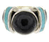 Turquoise And Jet Southwest Jewelry Ring Size 5-1/4 BW62788