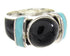 SouthwestTurquoise And Jet Ring Jewelry Size 8-1/4 BW62802