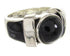 Southwest Genuine Sterling Silver Jet Jewelry Ring Size 8-1/2 BW62909