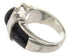 Genuine Sterling Silver And Jet Ring Size 8-1/4 BW62881