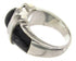 Genuine Sterling Silver And Jet Southwestern Ring Size 6-3/4 BW62903