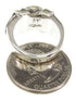Genuine Sterling Silver And Jet Southwestern Ring Size 6-3/4 BW62903