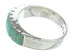 Southwestern Sterling Silver Turquoise Inlay Ring Size 6-3/4 CW63630