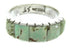Silver Turquoise Inlay Southwestern Ring Size 6-3/4 CW63645