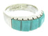 Turquoise Inlay Silver Southwestern Ring Size 5 CW63646