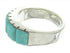 Turquoise Inlay Silver Southwestern Ring Size 5 CW63646