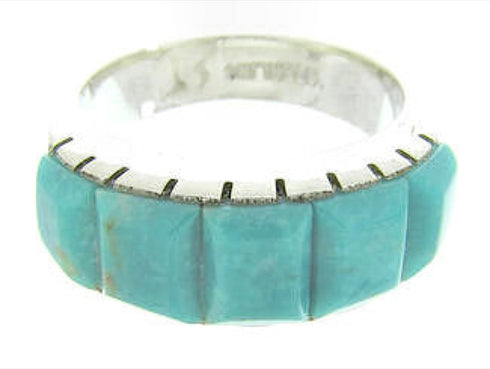 Southwest Turquoise And Silver Ring Size 4-1/2 CW63655