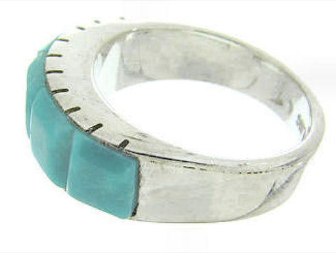 Southwest Turquoise And Silver Ring Size 4-1/2 CW63655