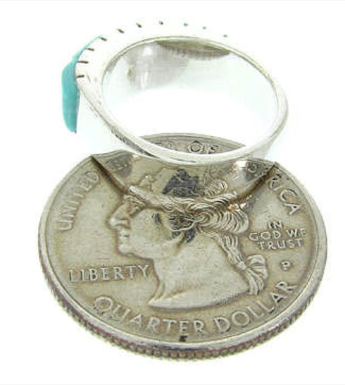 Southwest Turquoise And Silver Ring Size 4-1/2 CW63655