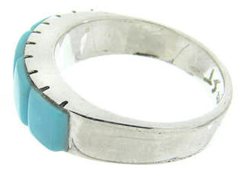 Sterling Silver And Turquoise Southwest Ring Size 7-3/4 CW63664