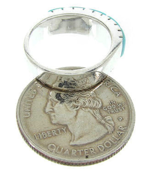 Sterling Silver And Turquoise Southwest Ring Size 7-3/4 CW63664