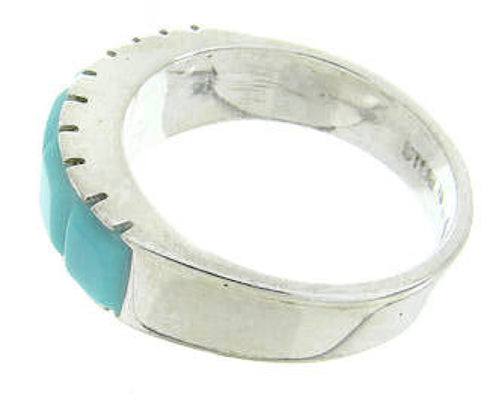 Turquoise Genuine Sterling Silver Southwestern Ring Size 5-3/4 CW63668