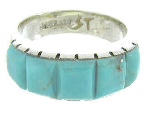 Turquoise And Silver Southwest Ring Size 4-3/4 CW63685