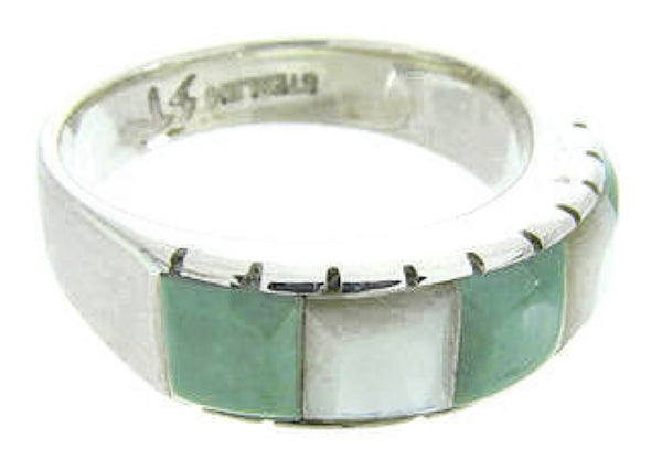 Turquoise Mother Of Pearl Southwest Ring Size 7-3/4 AW63681