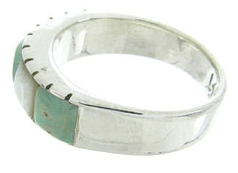Turquoise Mother Of Pearl Southwest Ring Size 7-3/4 AW63681