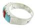 Apple Coral And Turquoise Southwestern Inlay Ring Size 5-1/2 AW63695