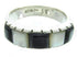 Jet And Mother Of Pearl Inlay Ring Size 6-3/4 AW63734