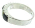 Jet And Mother Of Pearl Inlay Ring Size 6-3/4 AW63734