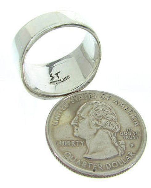 Jet And Mother Of Pearl Inlay Southwestern Ring Size 6-1/2 AW63759