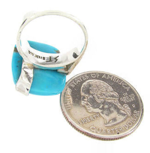 Turquoise Sterling Silver Southwest Ring Jewelry Size 5-1/2 IS61205