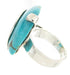 Silver And Turquoise Southwest Ring Jewelry Size 4-3/4 IS61213