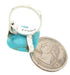 Silver And Turquoise Southwest Ring Jewelry Size 4-3/4 IS61213