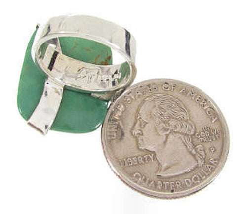 Turquoise Sterling Silver Southwest Ring Jewelry Size 4-1/2 IS61297