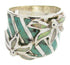 Flower Turquoise And Opal Inlay Ring Size 6-1/4 IS60604