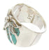 Silver Opal And Turquoise Flower Ring Size 5-1/4 IS60622