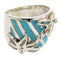 Opal Sterling Silver Turquoise Flower Ring Size 5-1/4 IS60664