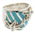 Opal Sterling Silver Turquoise Flower Ring Size 5-1/4 IS60664