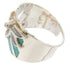 Sterling Silver Opal Ring Floral Turquoise Jewelry Size 4-3/4 IS60690