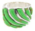 Gaspeite and Sterling Silver Jewelry Southwest Ring Size 5-1/4 YS61548