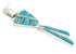 Sterling Silver and Turquoise Southwest Dangle Jewelry Pendant YS60741