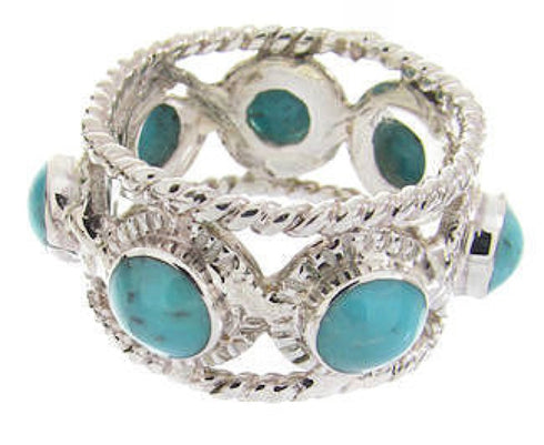 Sterling Silver Southwest Turquoise Ring Size 4-3/4 PS61529