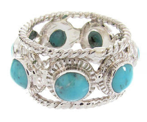 Sterling Silver Turquoise Southwestern Ring Size 5 PS61531