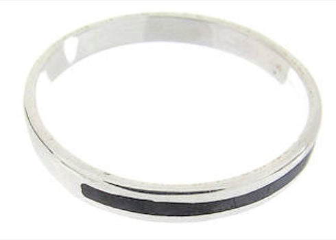 Southwestern Stackable Jet Ring Size 7-3/4 PS61599